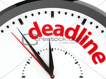 Clock dial deadline