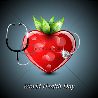 World health day postcard background.