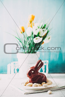 Easter table with decoration