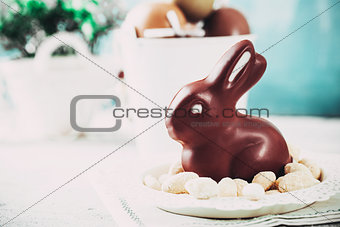 Easter table with decoration