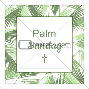 Palm Sunday banner as religious holidays background