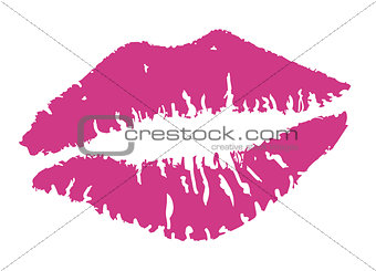 vector lipstick kiss