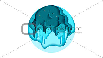 India circle icon flat style architecture buildings monuments town city country travel printed materials