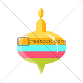 Colorful Whirligig Toy , Object From Baby Room, Happy Childhood Cute Illustration