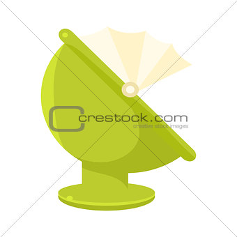 Green Plastic Round Chair With Hood, Object From Baby Room, Happy Childhood Cute Illustration