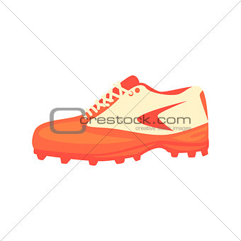 Sportive Sneakers Special Footwear, Part Of Baseball Player Ammunition And Equipment Set Isolated Objects