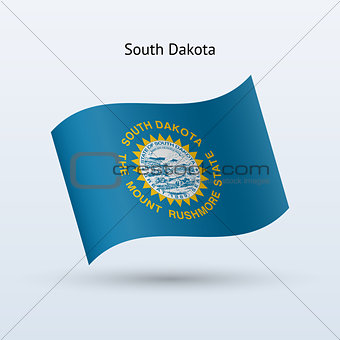 State of South Dakota flag waving form.