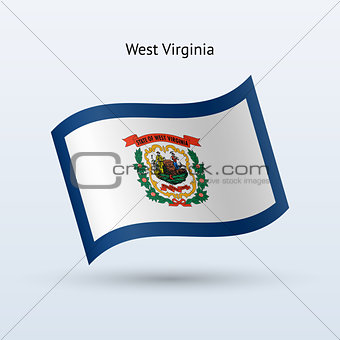 State of West Virginia flag waving form.