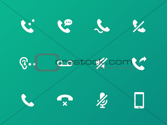 Call icons on green background.