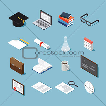 Isometric college objects set