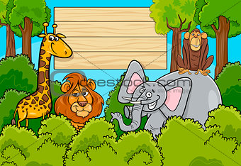 wild animal characters background