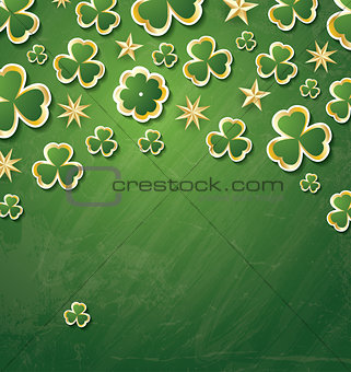 Clover Pattern for St. Patrick's Day with Copy Space. 