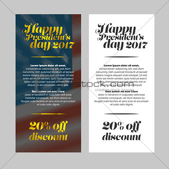 Happy President Day sale banner