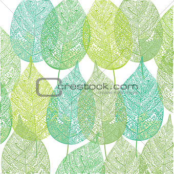 Green plant leaves pattern illustration