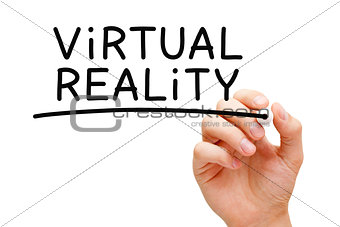 Virtual Reality Handwritten With Black Marker
