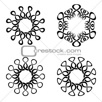 Beautiful vector round ornaments