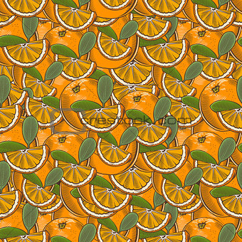 Vintage Orange Seamless Pattern