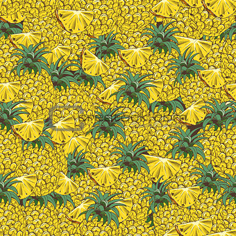 Vintage Pineapple Seamless Pattern