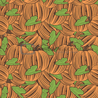 Vintage Pumpkin Seamless Pattern