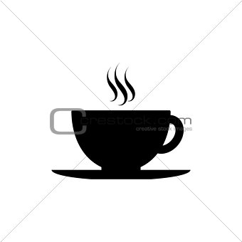 Black coffee cup icon
