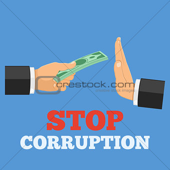 stop corruption concept