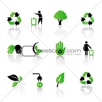 Vector set of environmental / recycling icons