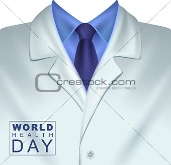 7 april World Health Day. White doctors coat
