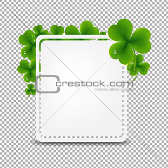 Banner With Green Clover