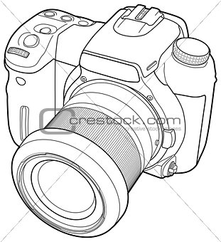 photo camera vector draw