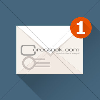 New incoming message (notification) icon - envelope