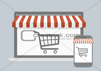 mobile shopping concept