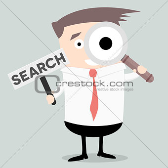 Businessman Search Sign