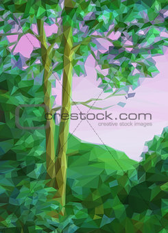 Landscape, Green Trees