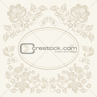  background of floral pattern with traditional russian flower ornament.