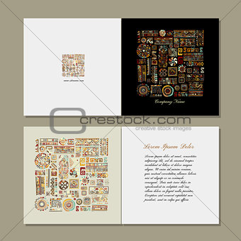 Greeting cards design, ethnic handmade ornament