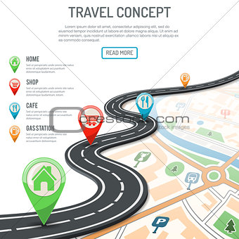 Travel and Navigation Concept