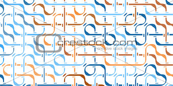 Pipeline grid. Abstract geometric design of tubes. industrial background. Architectural metal structure. Vector geometric pattern. Modern texture pattern EPS10