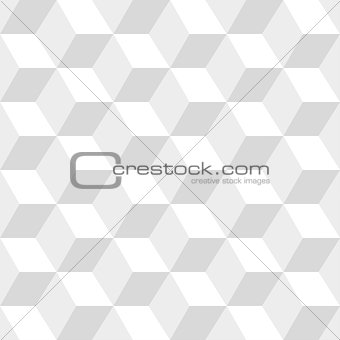 White cubes seamless vector pattern
