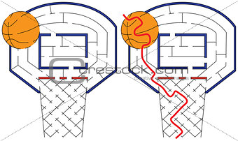 Easy basketball maze