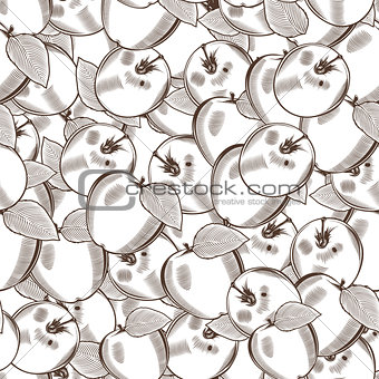 Vintage Apple Seamless Pattern