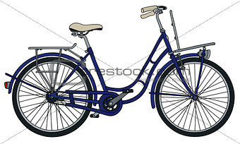Classic blue bicycle