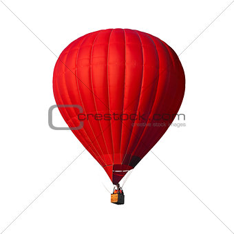 Red air balloon isolated on white