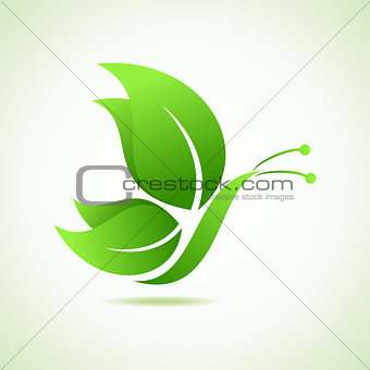 Green decorative butterfly