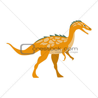 Predator Raptor Dinosaur Of Jurassic Period, Prehistoric Extinct Giant Reptile Cartoon Realistic Animal