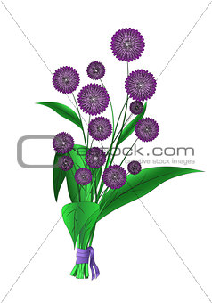 Holiday card with flowers in vector EPS