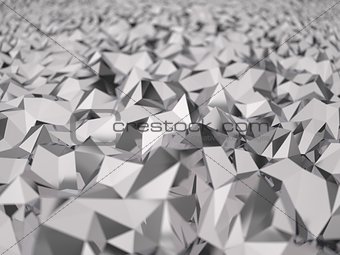 3d illustration of metalic polygons.