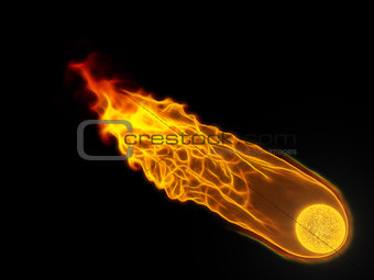 3D illustration of fireball