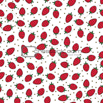 Strawberries seamles pattern