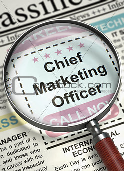 We're Hiring Chief Marketing Officer. 3D.