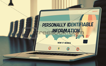 Personally Identifiable Information Concept. 3D.